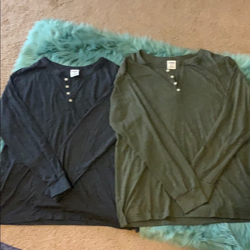 2-PINK long sleeve shirts